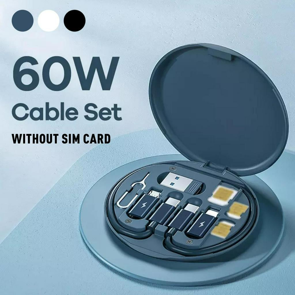 New Data Cable Storage Box | 60W Fast Charging | Multifunctional Mobile Phone Holder & Organizer