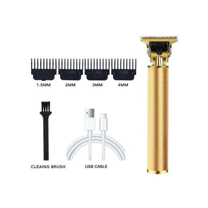 Professional T9 Hair & Beard Trimmer | Semi-Metal Body | Rechargeable Cordless Precision Clipper