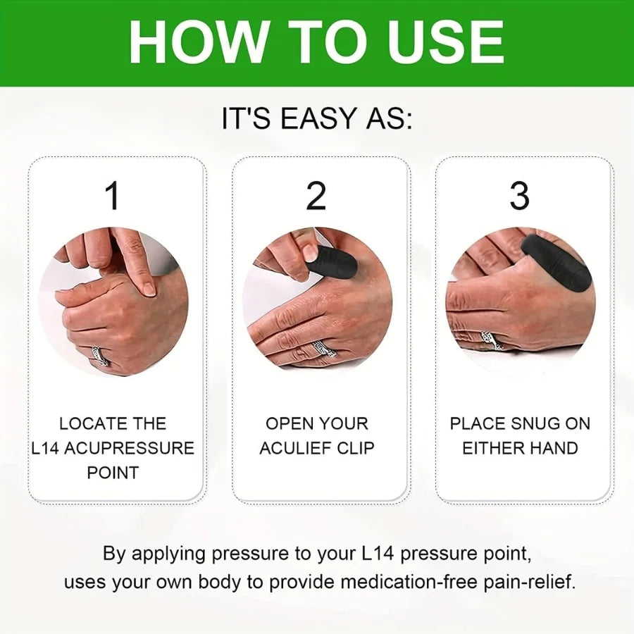 Sugar Control LI4 Acupressure Hand Clip | Stress & Migraine Relief | Random Color