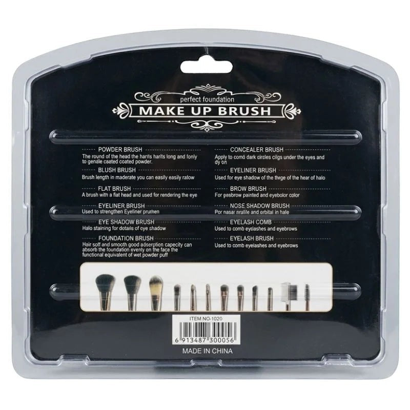 Mac Beauty Makeup Brush Set – 12-Piece Professional Makeup Tool Kit | Soft, High-Quality Synthetic Bristles