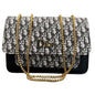 Black | Dior Oblique Canvas & Leather Flap Clutch | Luxury Designer Handbag for Women