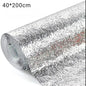 Silver Foil | Marble Sheet Sticker 40x200cm | Waterproof Self-Adhesive PVC Wallpaper for Furniture Walls