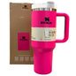 Pink Stanley 40 Oz Stainless Steel Tumbler | Leak-Proof Vacuum Insulated Travel Mug | Hot & Cold