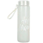 White Frosted Glass Water Bottle  |  Leak-Proof Insulated Bottle with Hello Master Decal Logo | 400ml