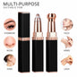 2-in-1 Flawless Facial Hair Remover & Eyebrow Trimmer | USB Rechargeable, Painless & Portable | Black